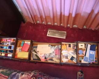 Vintage sewing supplies - much more than pictured!