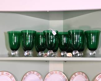 Lenox Holiday emerald goblets