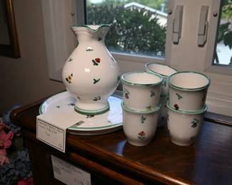 Gmunder Keramik pitcher and cups