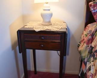 Vintage spindle-leg nightstand