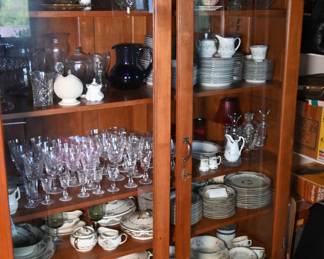 WOW! Tons of vintage glassware and china sets!
