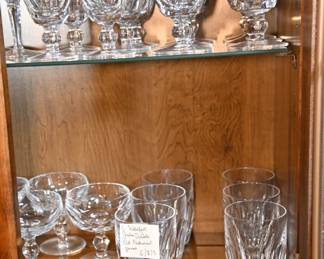 Waterford crystal goblets, coupes, highballs, and coridals