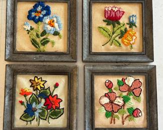 Vintage crewel embroidery 