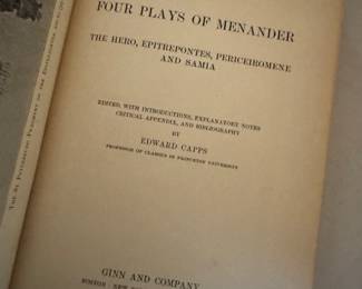 "Four Plays of Menander" by Edward Capps