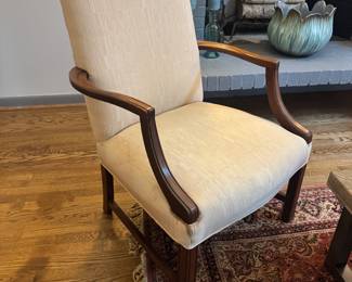 Ethan Allen Martha Washington Upholstered Armchairs (28"W x 29"D x 43" Back Height) with Klaussner 626 Series Coffee Table (47"L x 27"W x 17"H)