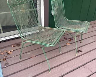Vintage Outdoor Wrought Iron Patio Chairs