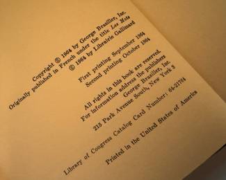 "The Words, The Autobiography of Jean-Paule Sartre" by George Braziller