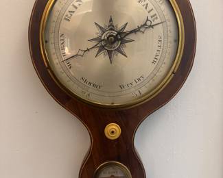Antique R• Howes Marlborough Banjo Barometer