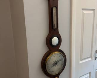Antique R• Howes Marlborough Banjo Barometer
