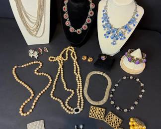 Costume Jewelry Collection Necklaces, Bracelets, Earrings  Brooches