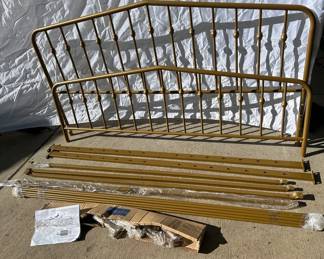 DHP King Metal Bed Frame Gold Finish New, Unassembled