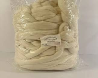 Natural undyed roving fiber Marino wool 7 pounds