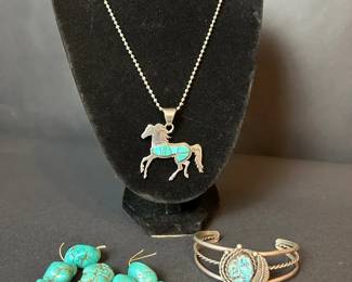 Southwestern Sterling Silver Turquoise Jewelry Collection