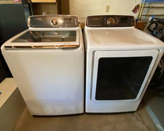 Samsung Washer Dryer Set  5.2 cu. ft. Washer 7.4 cu. ft. Dryer, Steam Cycles