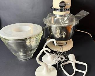  Vintage KitchenAid Stand Mixer Model KSM90 with Bowls Attachments