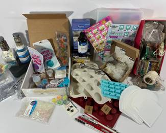 Large Misc Craft Lot Resin, Beads, Embellishments, Etc.