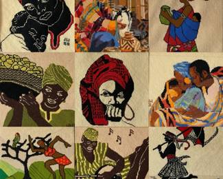 Nine Framed Beautifully HandStitched Needlework Panels
