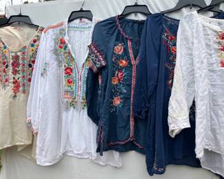 Johnny Was embroidered tops L-XL
