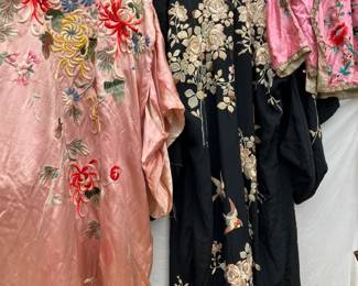 vintage hand embroidered kimonos