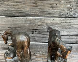 vintage pair horse bookends
