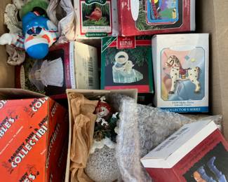 3 big boxes full of vintage keepsake ornaments  never used . vintage,  collectable 