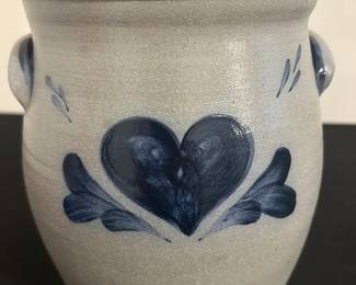 Medium Sized Lidded Crock By Rowe Pottery Works