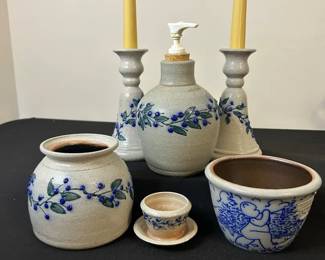 6 Pieces Of Salmon Falls Stoneware
