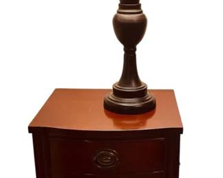 Bedside Three Drawer Table With Lamp 