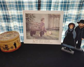 Assorted Lot of Amish Decor Pieces 