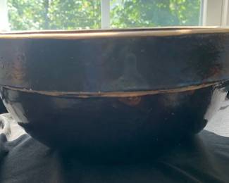 10.5in Brown Iridescent Stoneware Bowl
