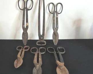 Collection Of Vintage Tin Snips And Metal Shears