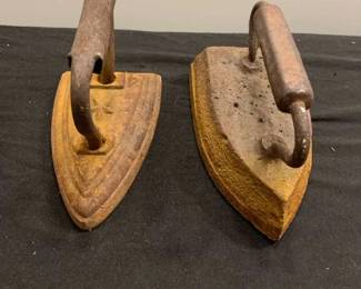 2 Cast Iron Clothes Iron