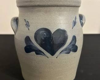 Medium Lidded Crock By Rowe Pottery Works