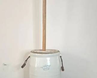 Antique 3Gallon Stoneware Butter Churn
