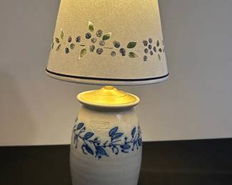 Salmon Falls Stoneware Lamp With Shade