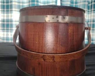 Vintage Wooden Ice Bucket 