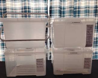Plastic Storage Boxes Lot 