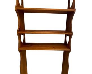 Handcrafted Knotty Pine Wood Tall Shelf 