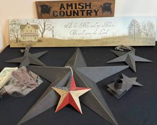 Amish Style Wall Plaques And Decorative Stars