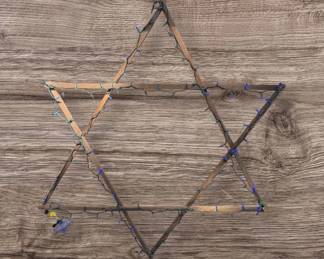 Handmade Star Of David Blue Lights