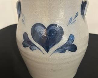 Extra Large Lidded Crock By Rowe Pottery Works