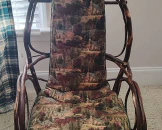 Cushioned Rustic Rocking Chair