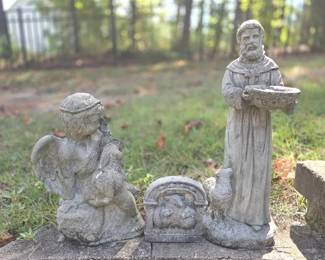 Lot Of 3 Spiritual Garden Statues