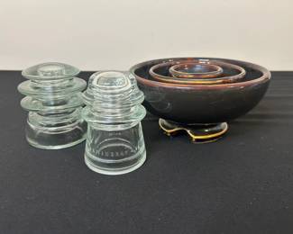 Vintage Glass Ceramic Insulators