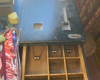 Vintage cash register cash box