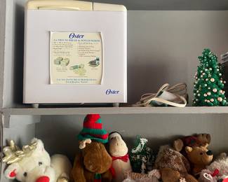 Oster bread maker 
Christmas decorations 