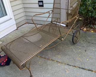 Vintage Woodard Style Cast Iron Patio Furniture.