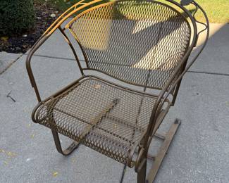 Vintage Woodard Style Cast Iron Patio Furniture.