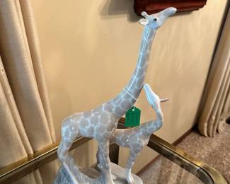 Vintage Lladro Porceval porcelain giraffe. Made in Spain