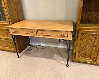 Pine & Iron desk/media table